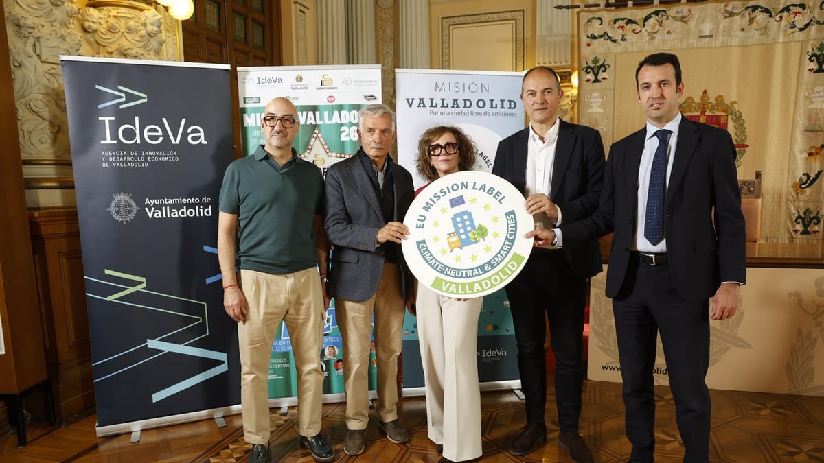Cartel del II Festival de Humor de Valladolid con logos de IdeVa y la Misión Climática de la Unión Europea