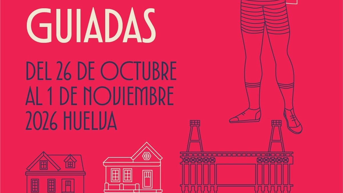 Cartel de la III Feria del Legado Británico de Huelva con información de visitas guiadas del 26 de octubre al 1 de noviembre 2026