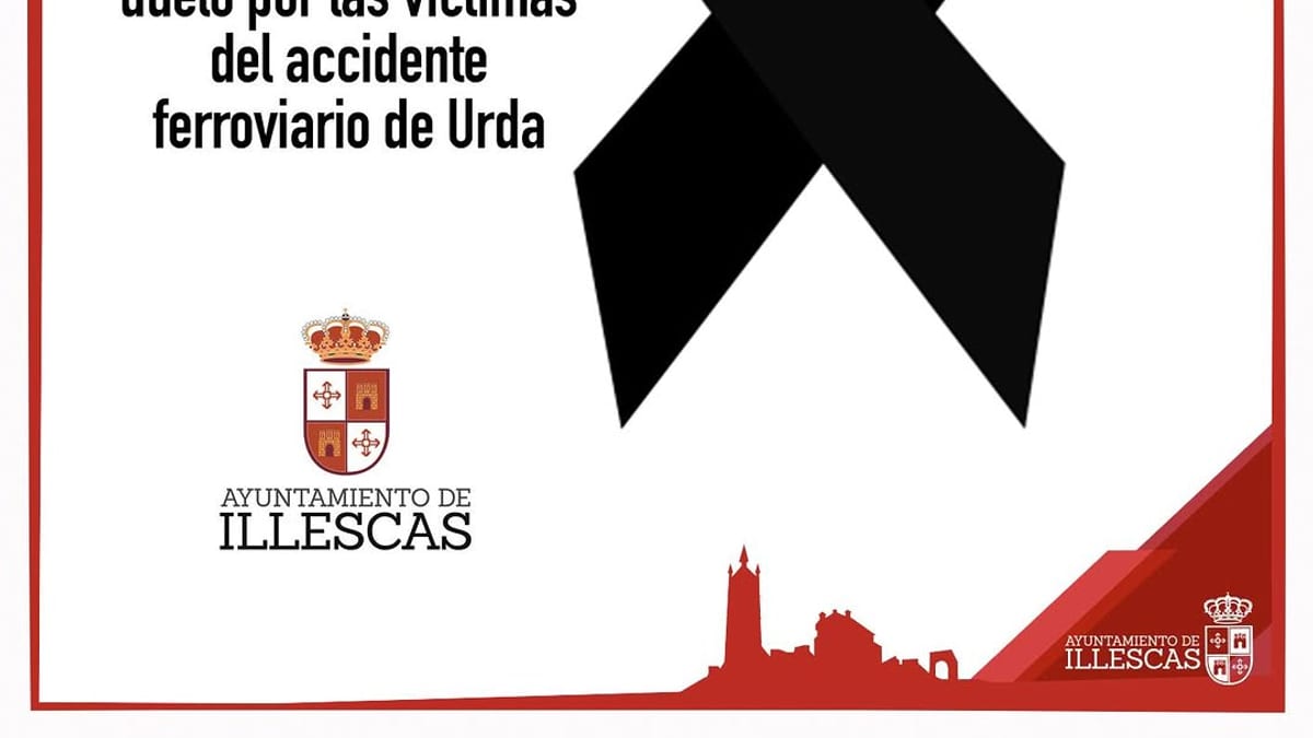 Comunicado del Ayuntamiento de Illescas expresando pésame por las víctimas del accidente ferroviario de Urda