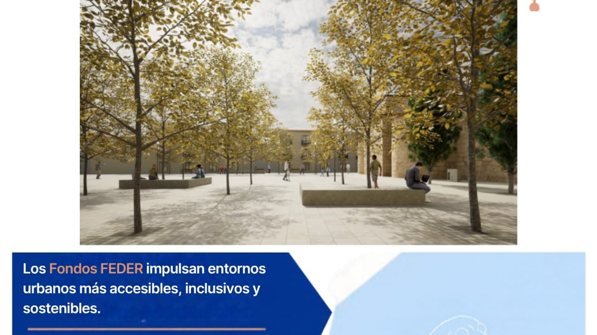 Plaza de los Leones de Illescas: proyecto de renovación con fondos europeos FEDER que incluye zonas verdes y mejora de accesibilidad