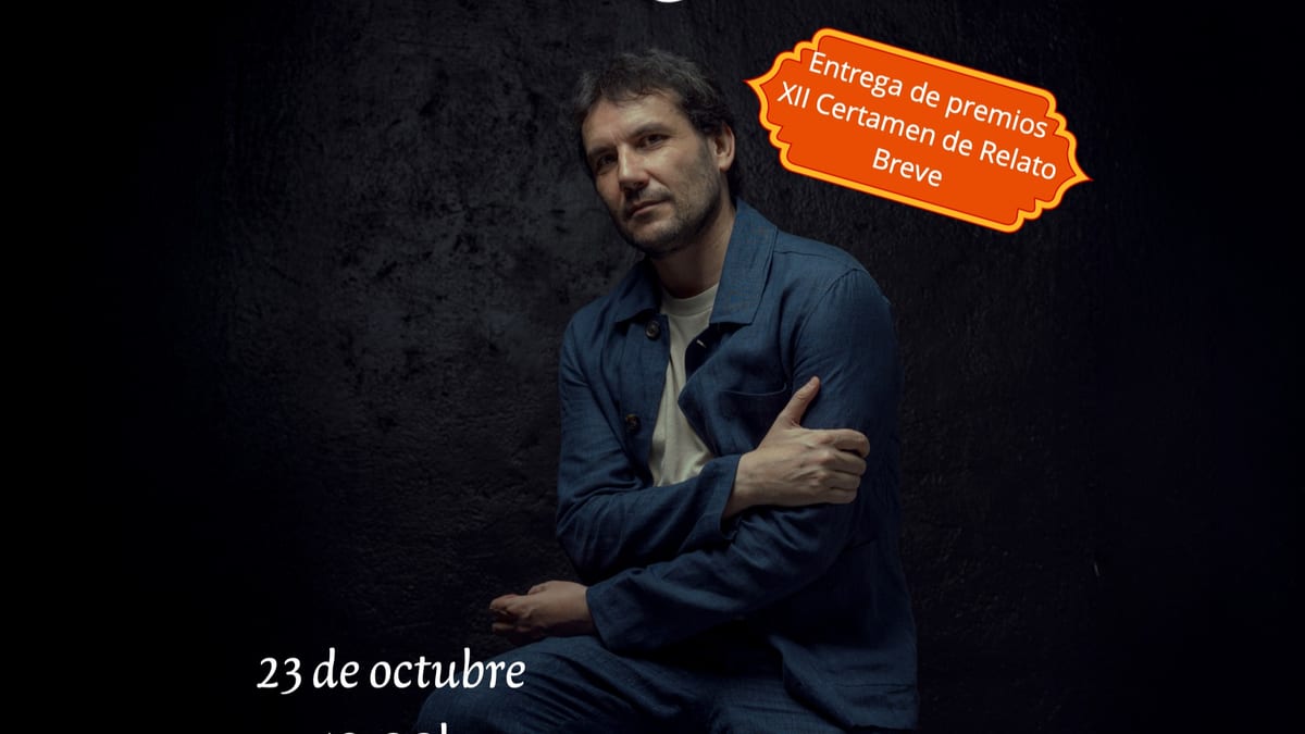 Cartel del evento de entrega de premios del XII Certamen de Relato Breve de Illescas con el espectáculo Las mil y una noches de Héctor Urrién