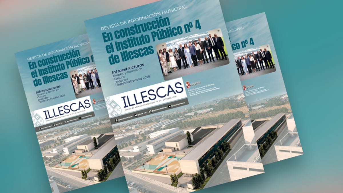Portada del nuevo número de la Revista Municipal de Illescas con información sobre infraestructuras y construcción del Instituto Público nº 4