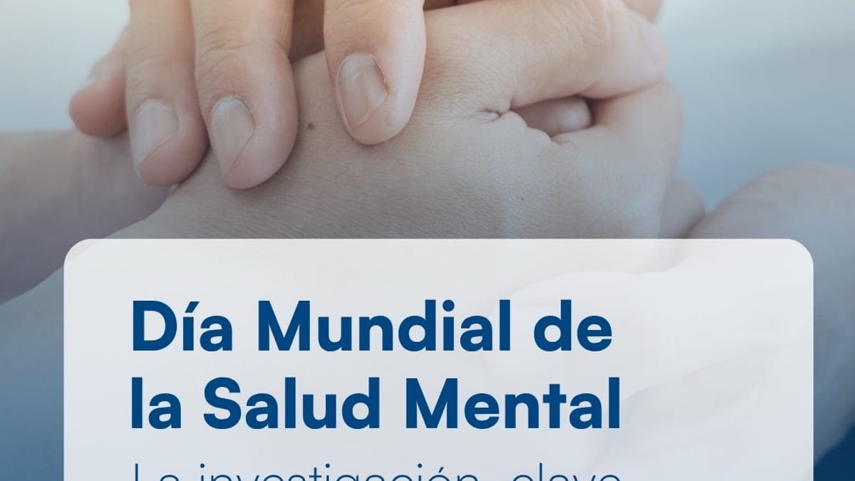 Cartel del Día Mundial de la Salud Mental con mensaje sobre el papel de la investigación en salud mental del ISCIII