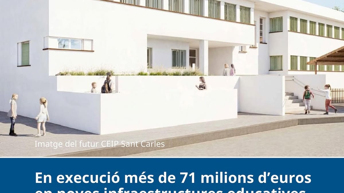 Primera piedra de la ampliación y reforma del CEIP Sant Carles en Islas Baleares