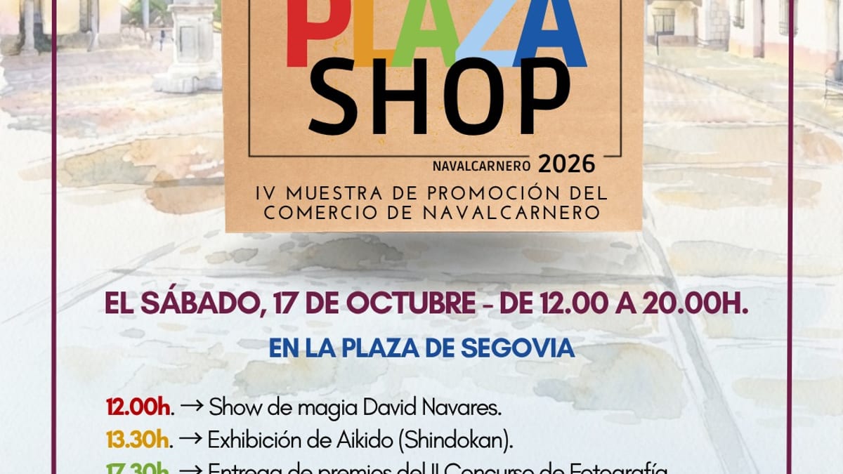 Cartel de la IV Muestra de Promoción del Comercio de Navalcarnero, 17 de octubre