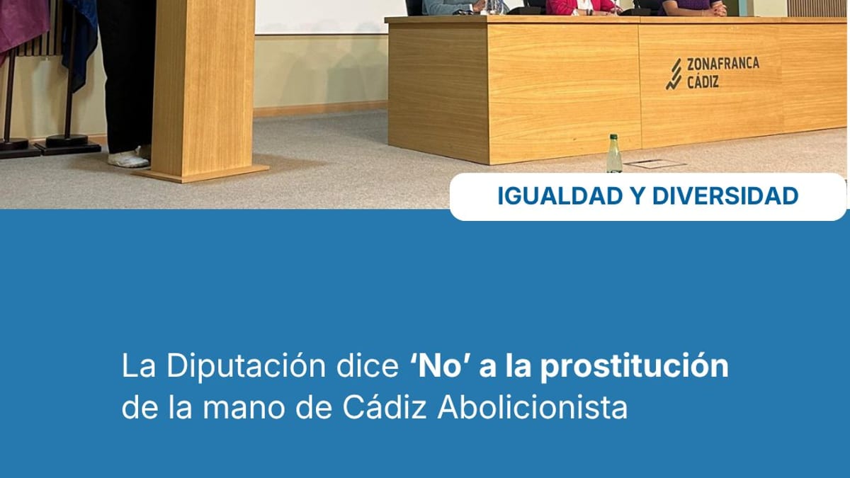 Acto de la Jornada de Vindicación Feminista organizada por Cádiz Abolicionista en la Universidad de Cádiz con participación de la Diputación