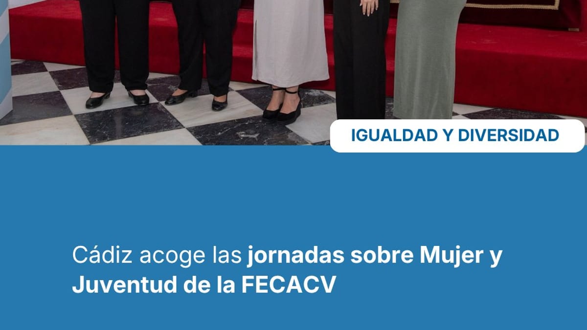 Sesión de las jornadas sobre Mujer y Juventud de la FECACV en la sede de la Diputación de Cádiz