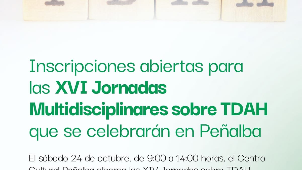 Cartel de las XIV Jornadas Multidisciplinares sobre TDAH en Collado-Villalba del 24 de octubre