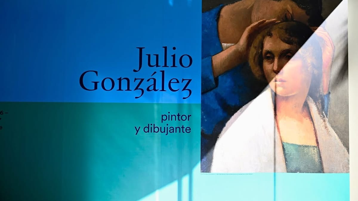 Cartel de la exposición Julio González, pintor y dibujante, en el Museo Thyssen-Bornemisza de Málaga