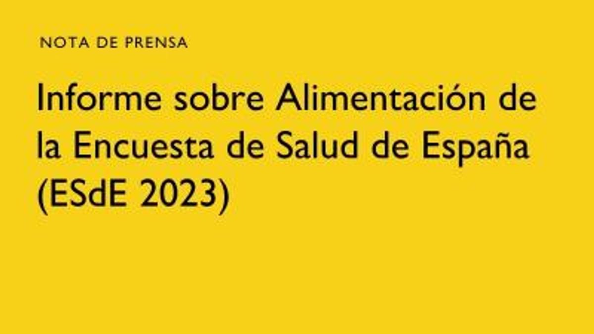 Informe sobre Alimentación de la Encuesta de Salud de España 2023 del Ministerio de Sanidad con datos sobre lactancia materna