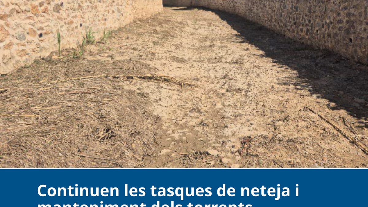 Tareas de limpieza y mantenimiento de torrentes realizadas por el Govern en Baleares durante septiembre