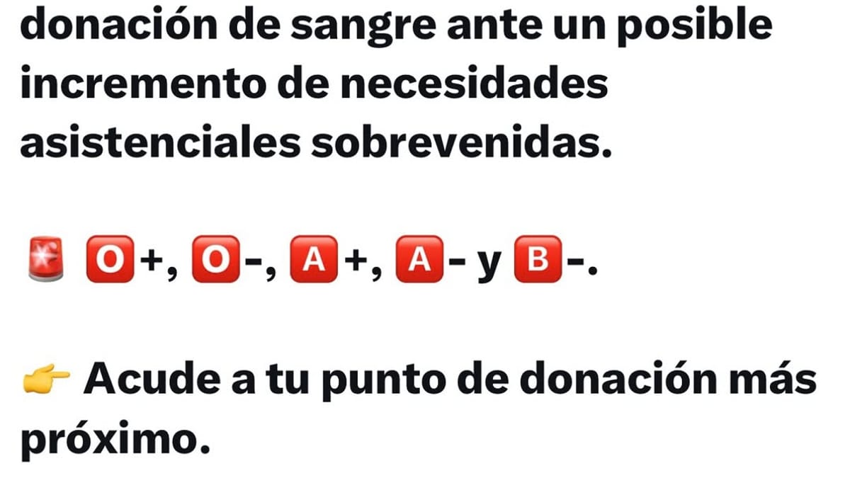 Cartel de llamamiento urgente de Madrid Dona Sangre solicitando donación de sangre tras accidente ferroviario