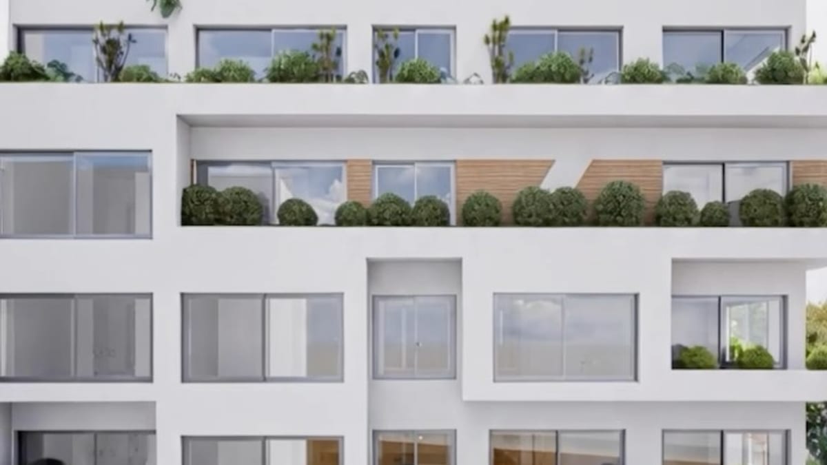 Render del complejo de Senior Living urbano para mayores en el barrio del Campillo de Logroño