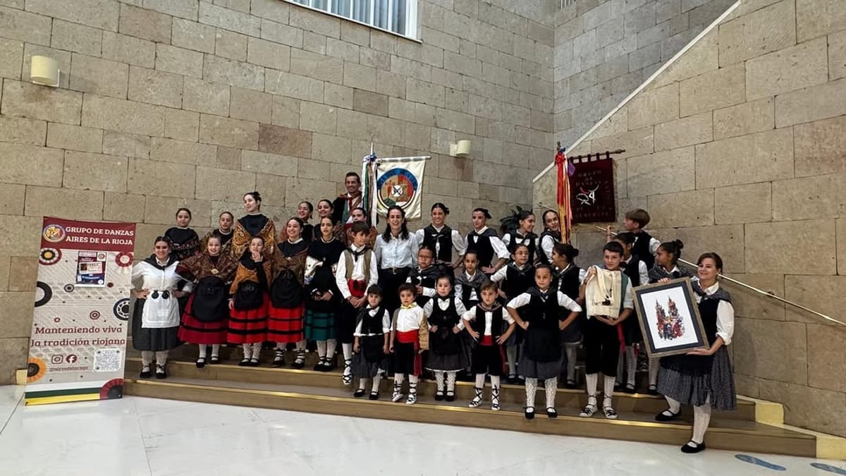 Cartel del II Encuentro Infantil Cruce de Caminos de folclore riojano del Grupo de Danzas Aires de La Rioja