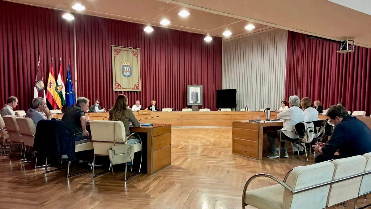 Sesión en el Salón de Plenos del Ayuntamiento de Logroño durante las Juntas de Distrito
