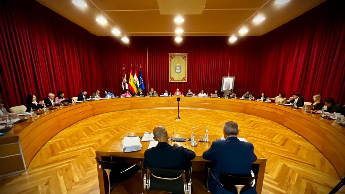 Sala de plenos del Ayuntamiento de Logroño durante una sesión municipal
