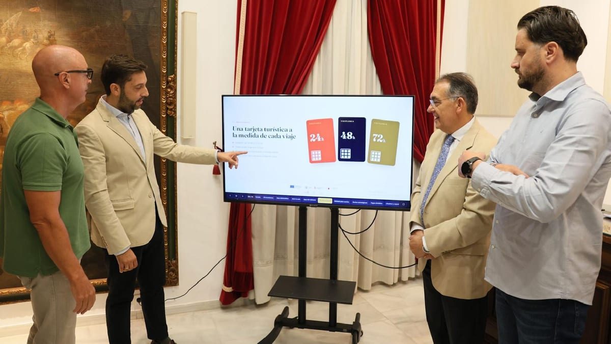 Plataforma VISITLORCA del Ayuntamiento de Lorca mostrando interfaz de tarjeta turística inteligente con opciones de 24, 48 y 72 horas