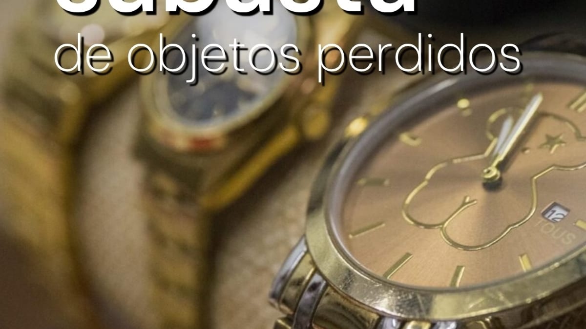 Cartel de subasta de objetos perdidos en Madrid con información sobre más de 5.600 artículos disponibles