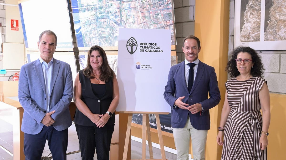 Portada del mapa digital de refugios climáticos de Canarias con el logo del Gobierno de Canarias
