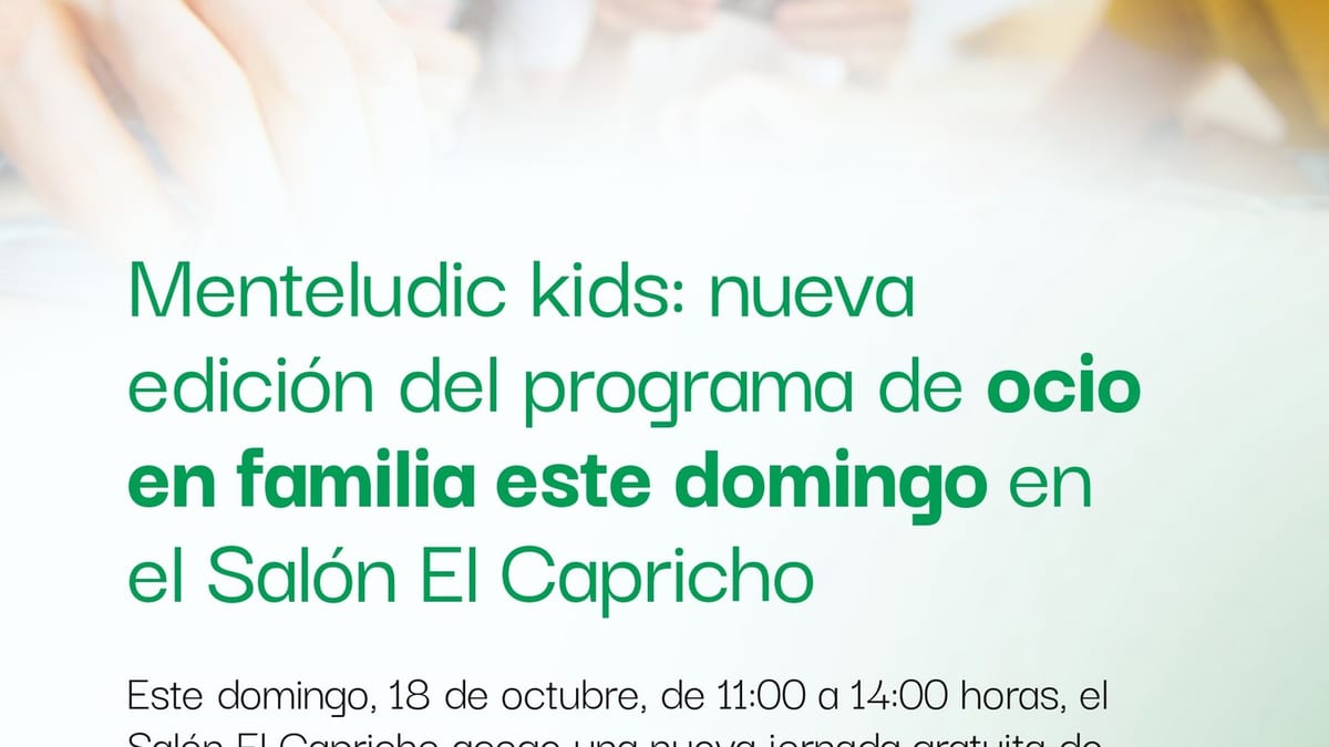 Cartel del evento Menteludic Kids en el Salón El Capricho de Collado-Villalba