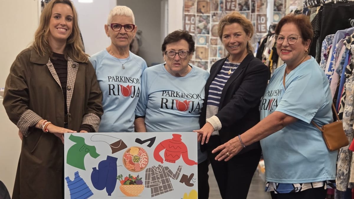 Cartel del mercadillo solidario de Parkinson Rioja celebrado en octubre en Logroño