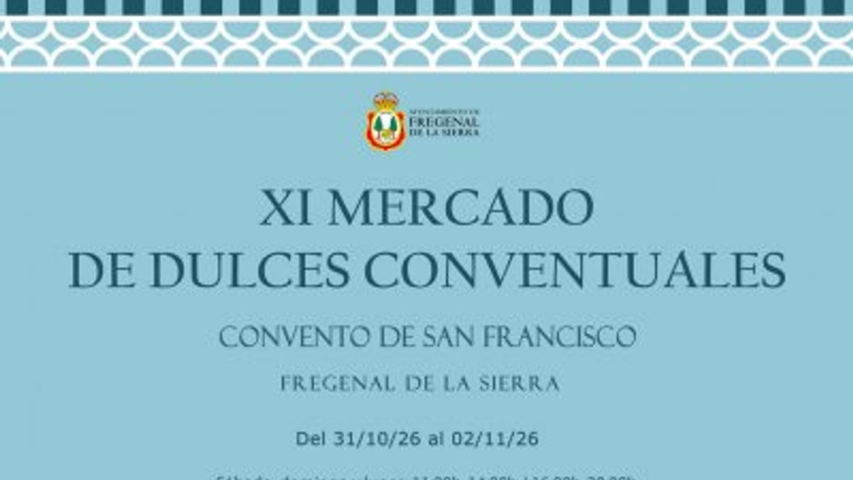 Cartel XI Mercado de Dulces Conventuales en el Convento de San Francisco de Fregenal de la Sierra