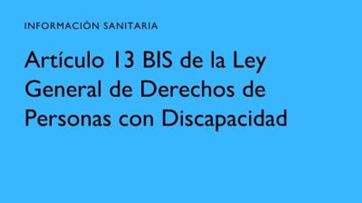 Portada del documento de preguntas y respuestas sobre el artículo 13 BIS de la Ley General de Derechos de Personas con Discapacidad