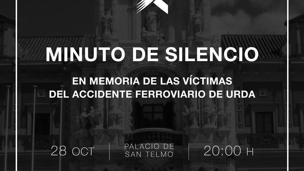 Cartel del acto de homenaje a las víctimas del accidente ferroviario de Urda convocado en Sevilla