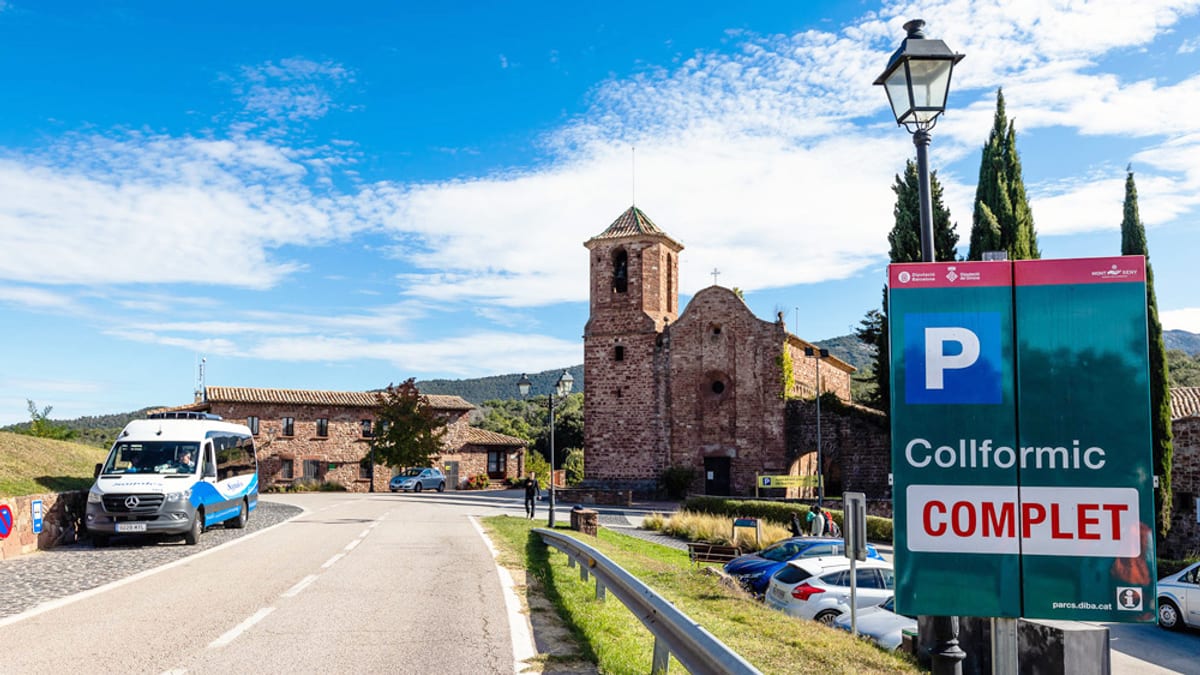 Zona boscosa del parque natural de Montseny con vegetación y paisaje forestal