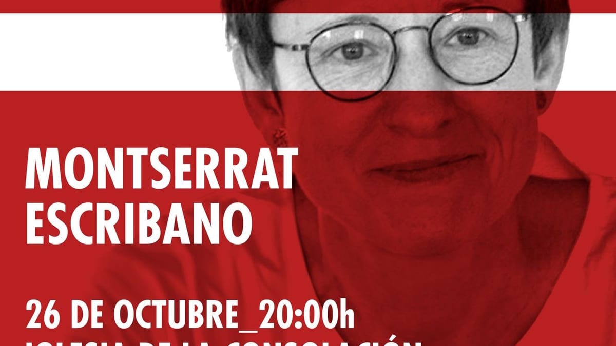Cartel del ciclo Otras miradas con Montserrat Escribano, 26 de octubre a las 20:00 en la iglesia de la Consolación, Santander
