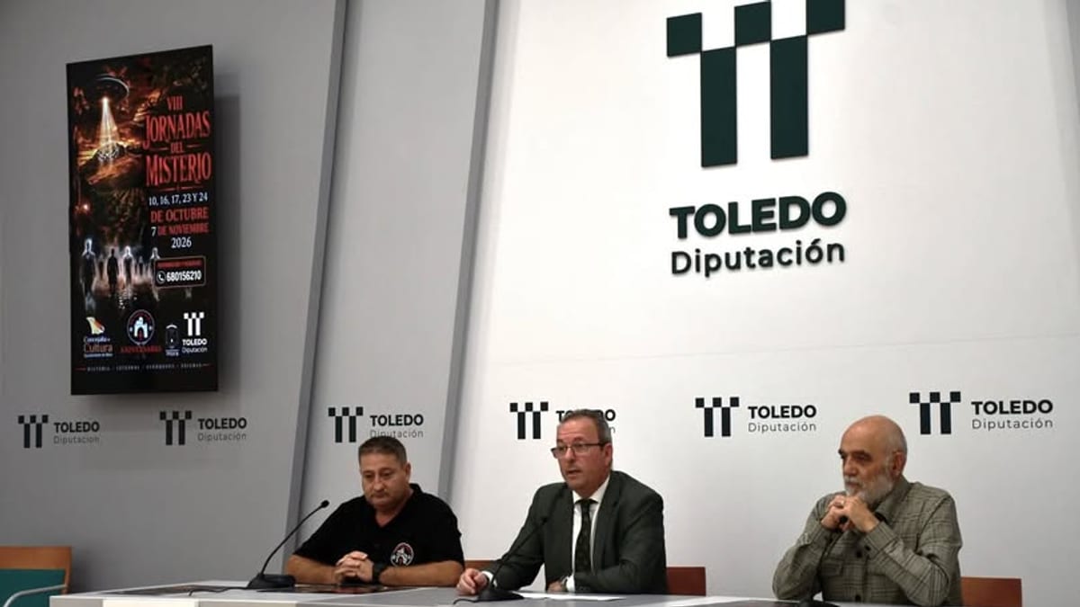 Cartel de las VIII Jornadas del Misterio de Mora, celebradas del 10 de octubre al 7 de noviembre, organizado por la Diputación de Toledo