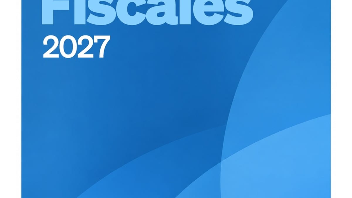 Cartel informativo de las Ordenanzas Fiscales 2027 del Ayuntamiento de Móstoles con información sobre la bajada de impuestos