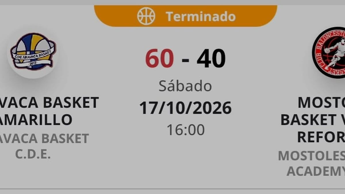 Jugadores del equipo de baloncesto de Mostoles durante el encuentro ante Vaca Basket del 17 de octubre