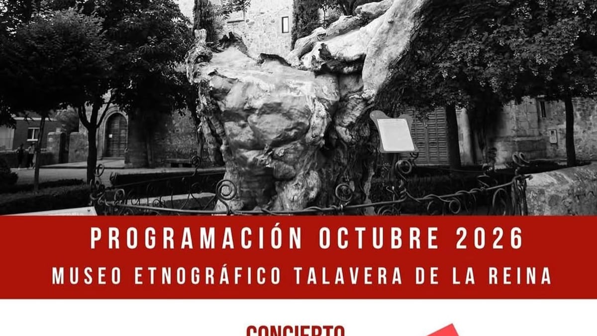 Cartel de la programación del Museo Etnográfico de Talavera con la suspensión del concierto de los Hermanos Machado