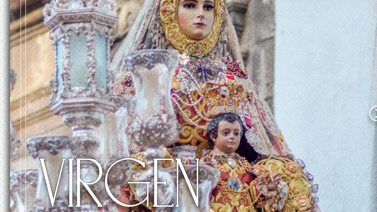 Cartel anunciador del cortejo de Nuestra Señora del Rosario Coronada en Cádiz el 7 de octubre