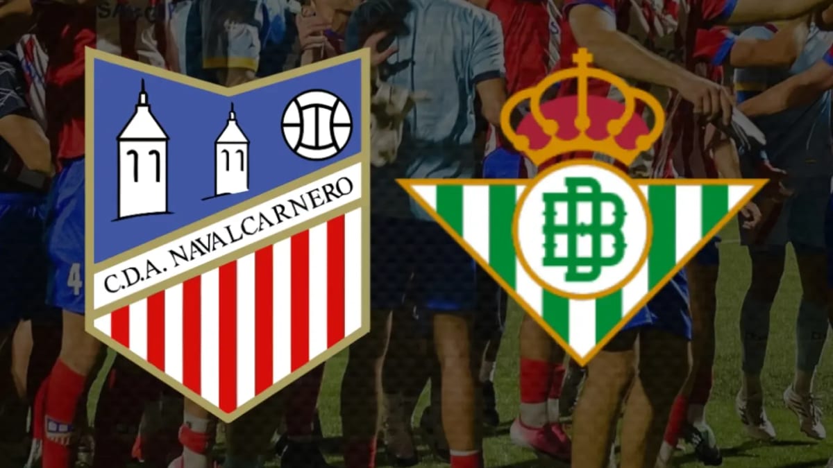 Cartel anunciador de la Primera Eliminatoria de Copa del Rey entre Navalcarnero y Real Betis Balompié