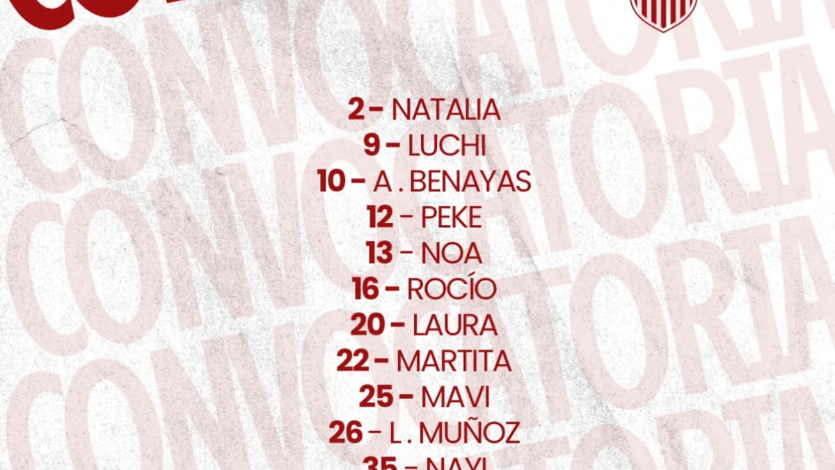 Convocatoria del equipo femenino de Navalcarnero para el partido de Segunda División contra Martos Fútbol Sala, Jornada 5