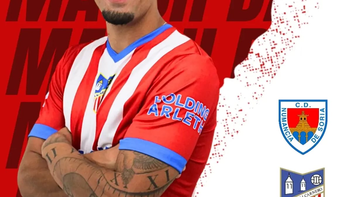 Cartel promocional del partido entre CD Navalcarnero y CD Numancia, jornada 8 de Segunda Federación Grupo V