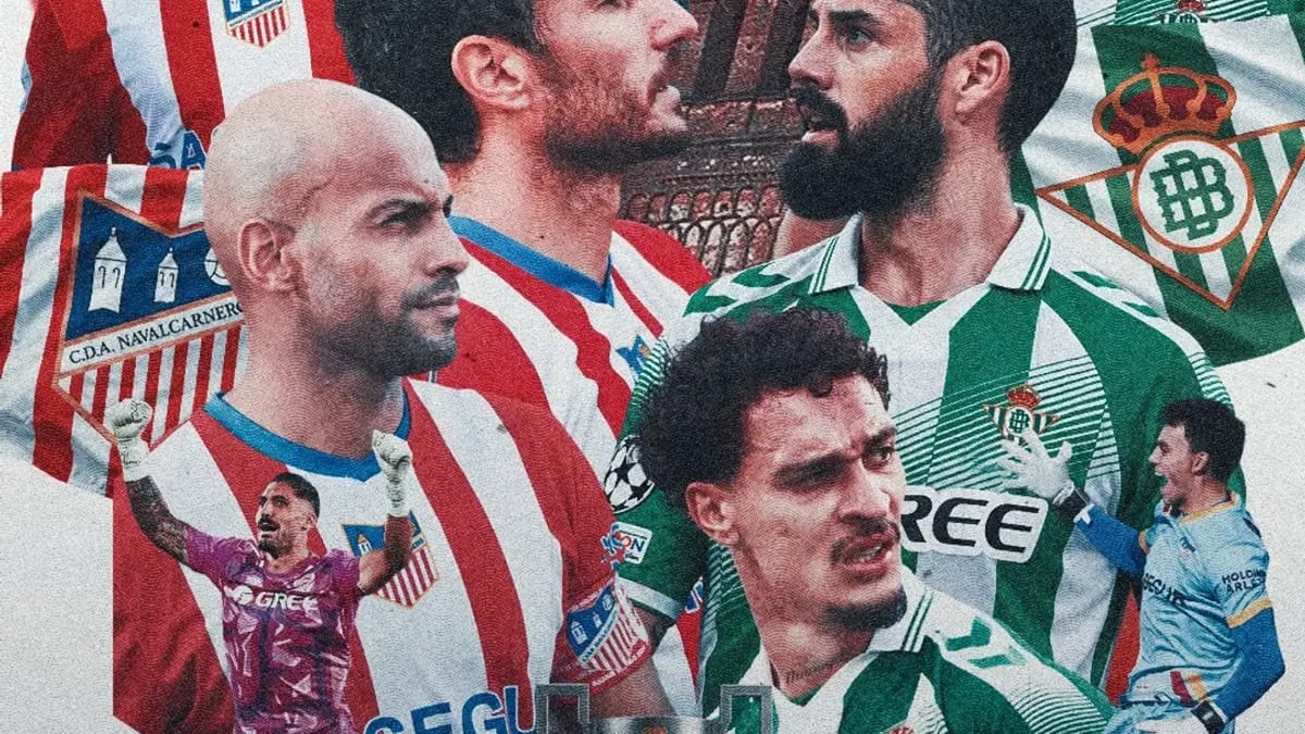 Cartel promocional del partido histórico entre Navalcarnero y Real Betis en la Copa del Rey