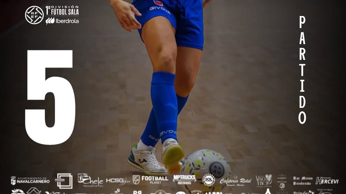 Jugadoras de Navalcarnero celebran victoria en partido de fútbol sala 1ª División Iberdrola