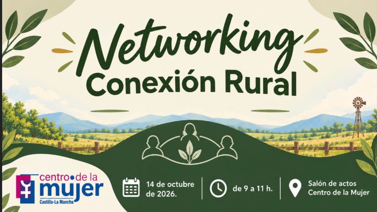 Cartel del evento Networking Conexión Rural en el Centro de la Mujer de Talavera de la Reina