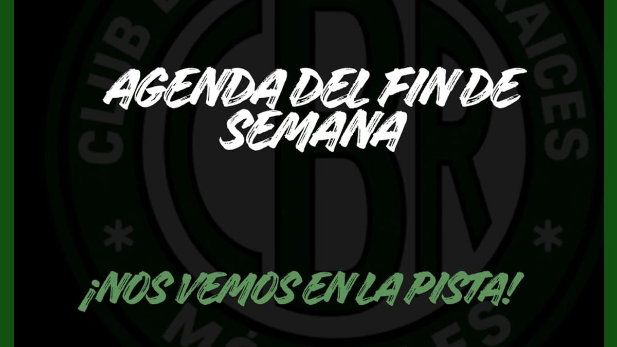 Cartel de la agenda del fin de semana de Opticlass Raíces Móstoles temporada 26/27 con invitación a los aficionados