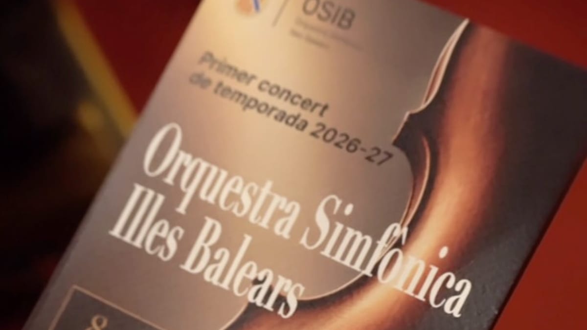Cartel del primer concierto de la temporada 2026-27 de la Orquestra Sinfónica de les Illes Balears