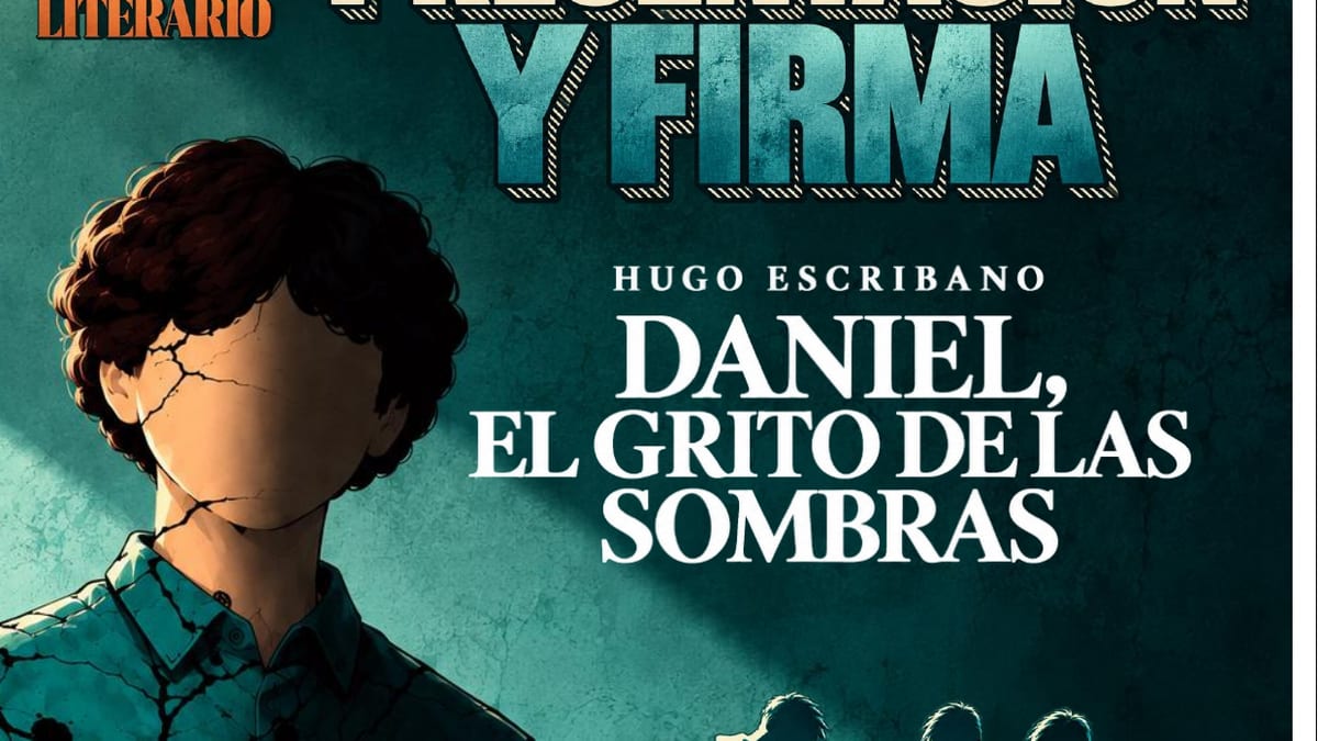 Cartel de la presentación de Hugo Escribano con la novela Daniel, el grito de las sombras para el VII Otoño Literario de Cáceres