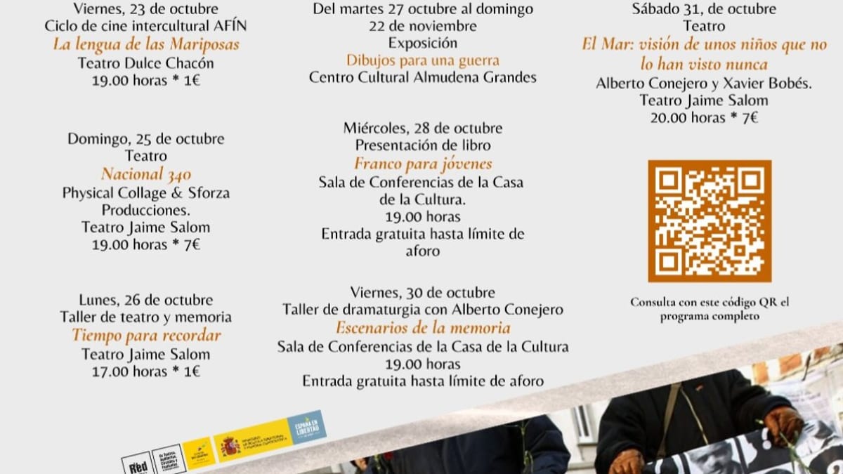 Cartel de la II Edición Parla con la Memoria Democrática, programa de actividades culturales del Ayuntamiento de Parla