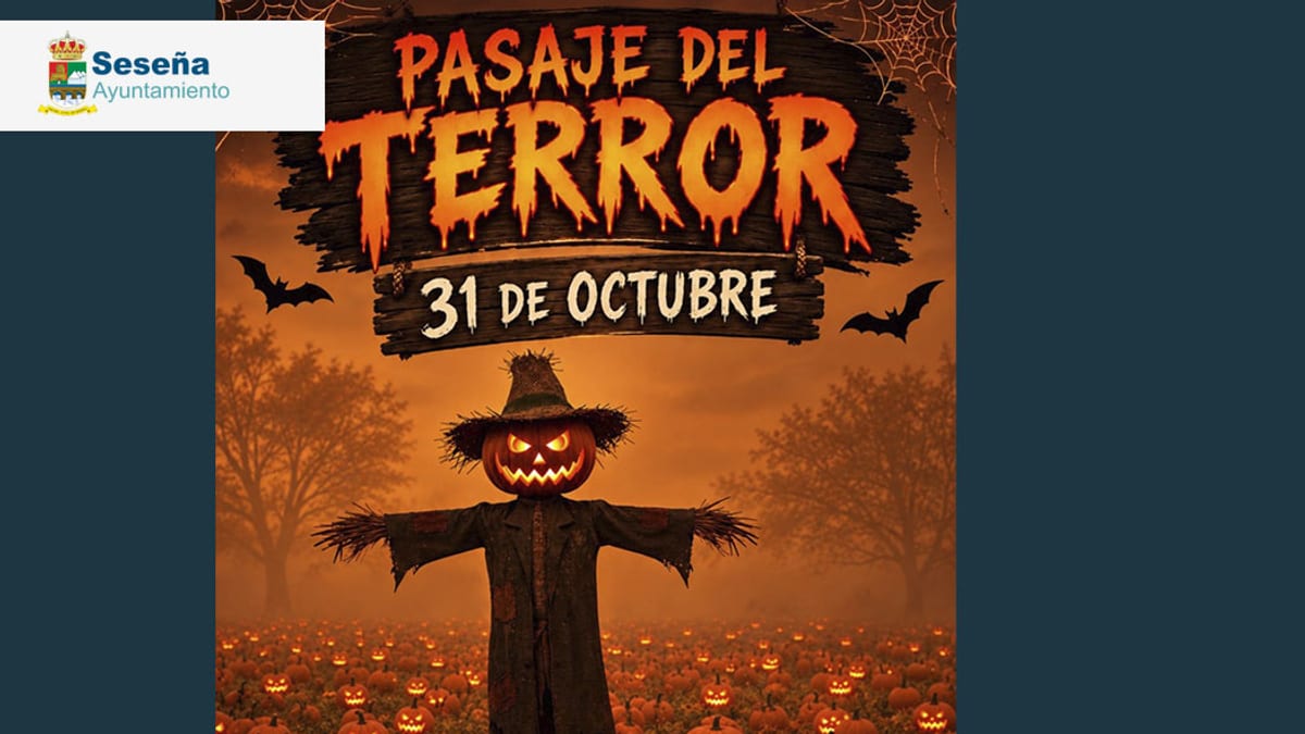 Cartel del Pasaje del Terror 2024 en la Casa Regional de Andalucía de Seseña Nuevo para Halloween el 31 de octubre