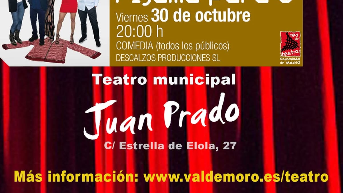 Cartel de la comedia Pijama para seis en el Teatro Juan Prado de Valdemoro
