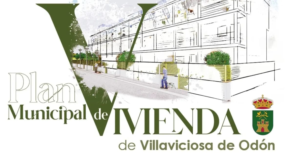 Cartel informativo del Plan Municipal de Vivienda de Villaviciosa de Odón con el título listado definitivo de admitidos y excluidos