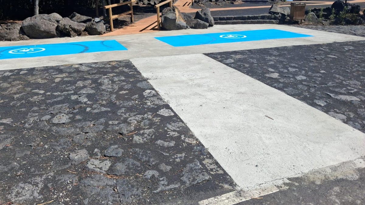 Obras de accesibilidad y vigilancia en el mirador del volcán Tajogaite en La Palma