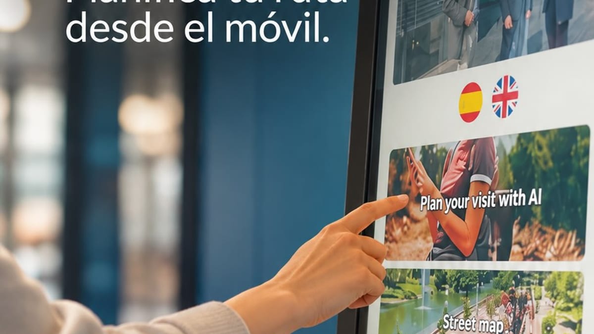 Imagen promocional del servicio de planificación de compras de Alcobendas con mapa de la ciudad y opciones de planificación desde dispositivos móviles